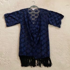 LuLaRoe Monroe - sz S, dark navy lace